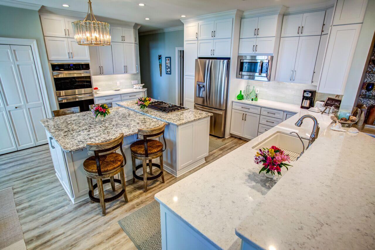 A kitchen with Shaker cabinet doors